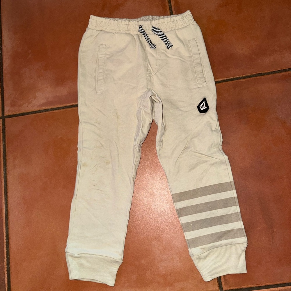 Volcom Kids Cream‎ Joggers with Stripes